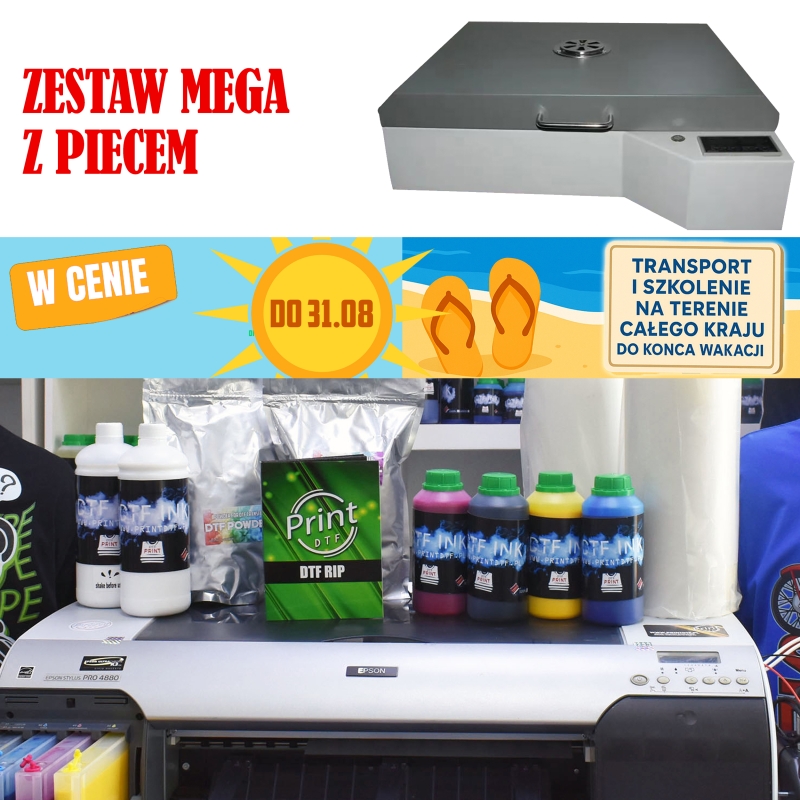 EPSON STYLUS PRO 4880 ZESTAW  MEGA DTF ZE SZKOLENIEM+RIP A3 + PIEC